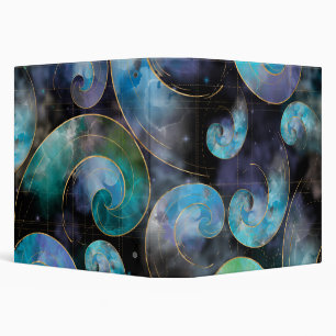 Golden Spirals Pattern 3 Ring Binder
