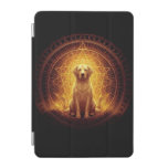 Golden Spirit Dog within Sacred Geometry iPad Mini Cover
