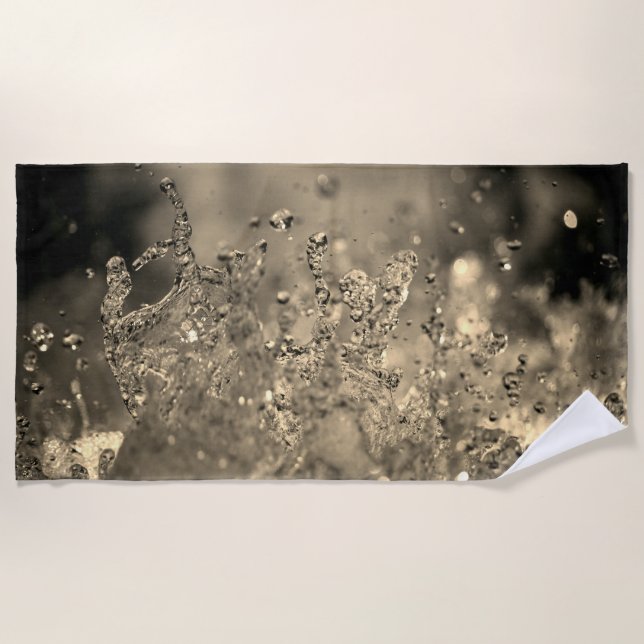 Golden Splash Beach Towel (Front)