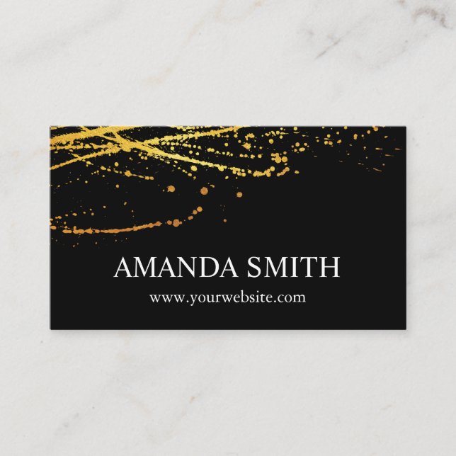 Golden Splatter Business Card (Front)