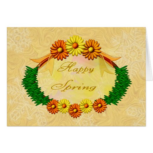 Golden Spring Card (Front Horizontal)