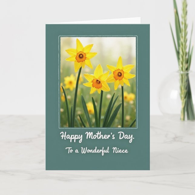 Golden Spring Mothers Day Card (Front)