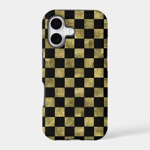 golden squared pattern iPhone 17 case