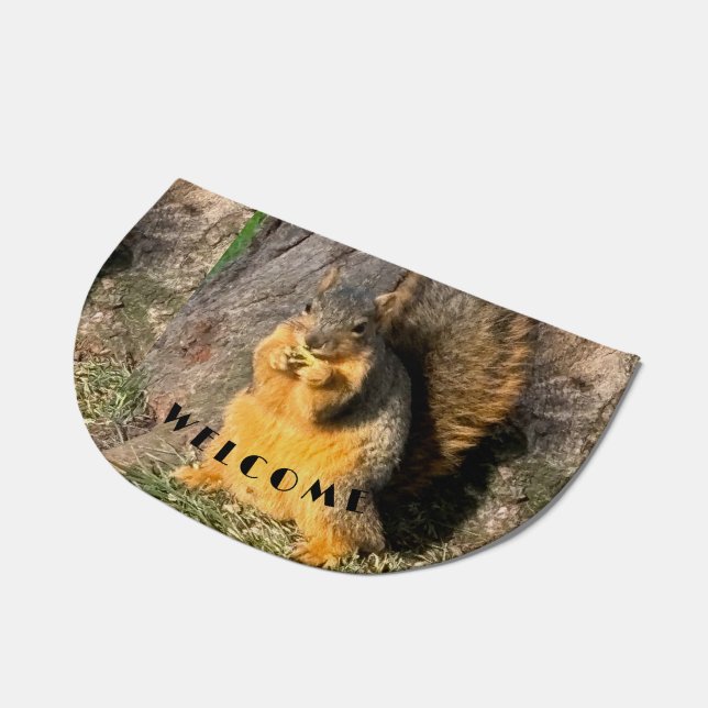 Golden Squirrel, Door Mat (Angled)