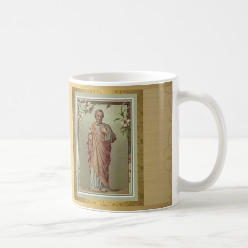 Golden St Joseph Mug w prayer FEAST