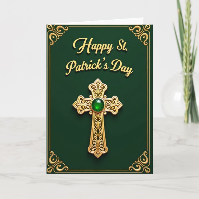 Golden St Patricks Day Card (Front)