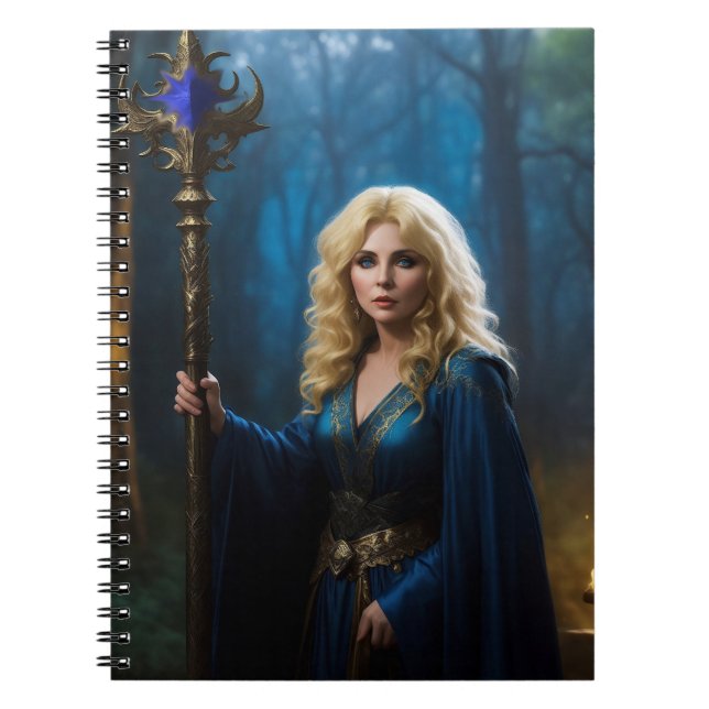 Golden Staff Sorceress of the Magic Woods Notebook (Front)