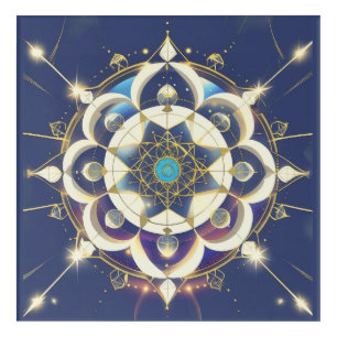 Golden Star Alignment – A Sacred Geometry Universe Acrylic Print
