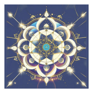 Golden Star Alignment – A Sacred Geometry Universe Photo Print
