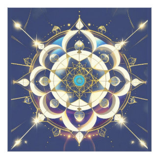 Golden Star Alignment – A Sacred Geometry Universe Photo Print