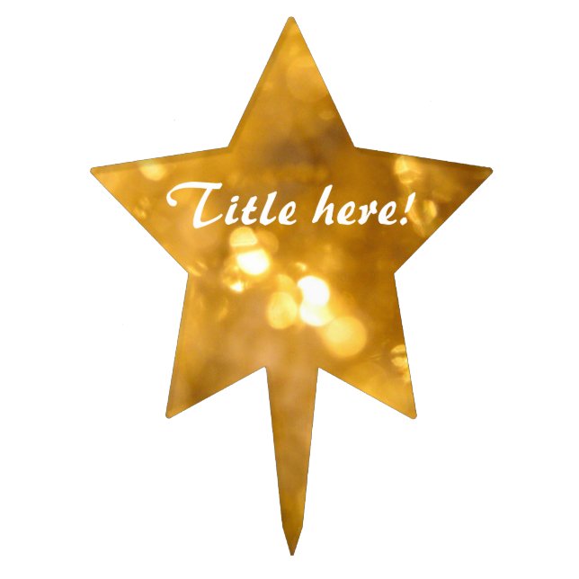Golden Star - Cake Topper (Front)