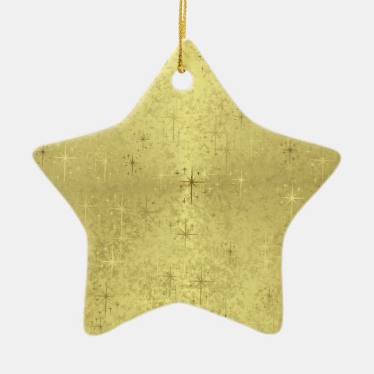 Golden Star Ceramic Ornament | Zazzle.com