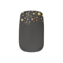 Golden Star Dust Nail Art Decals