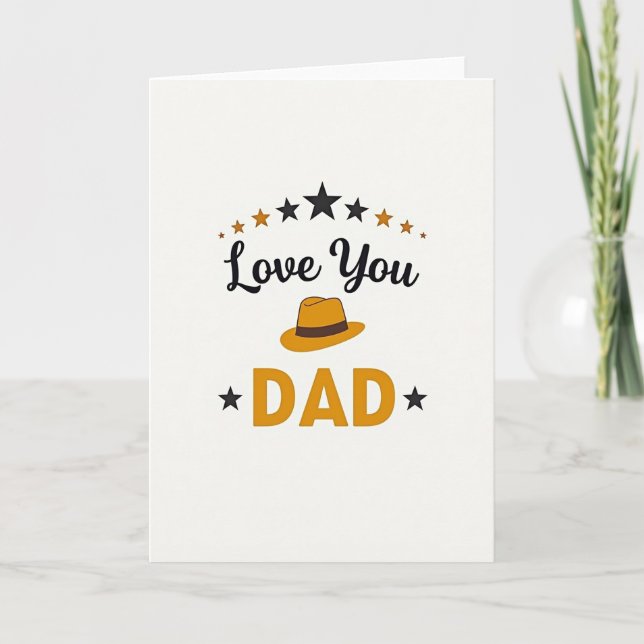 Golden Star Fathers Day Card (Front)