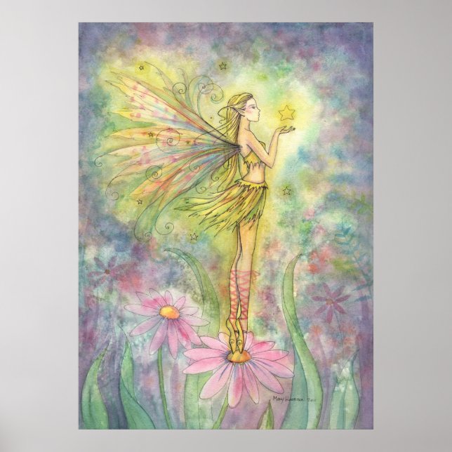 Golden Star Flower Fairy Poster (Front)