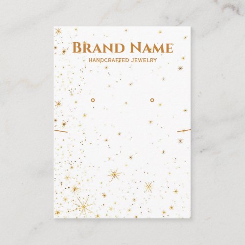 Golden Star Galaxy Jewelry Display Business Card