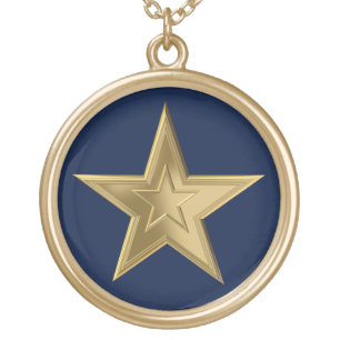 Golden star gold plated necklace