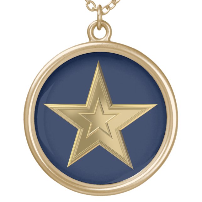 Golden star gold plated necklace (Front)