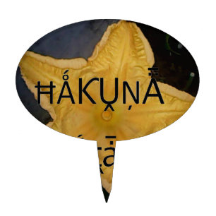 Golden Star Hakuna Matata Art Print Cake Topper