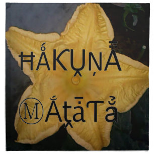 Golden Star Hakuna Matata Art Print Napkin
