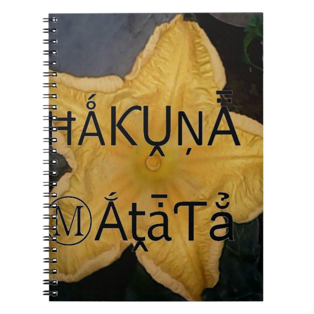 Golden Star Hakuna Matata Art Print Notebook (Front)