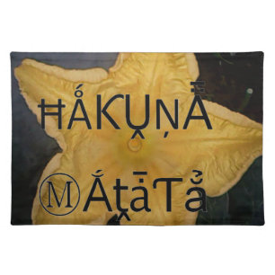 Golden Star Hakuna Matata Art Print Placemat