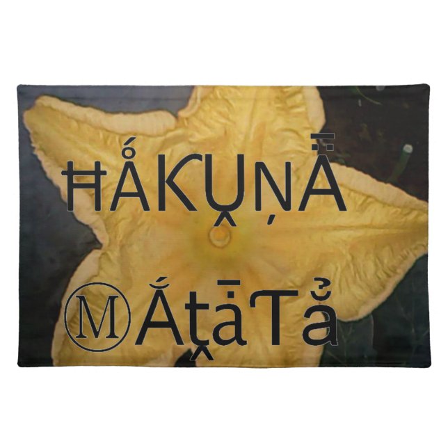 Golden Star Hakuna Matata Art Print Placemat (Front)