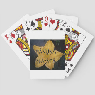 Golden Star Hakuna Matata Art Print Poker Cards