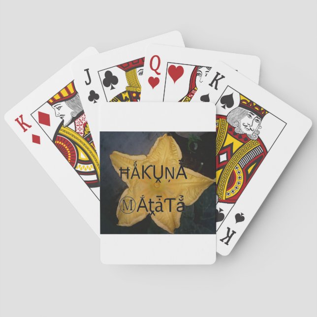 Golden Star Hakuna Matata Art Print Poker Cards (Back)