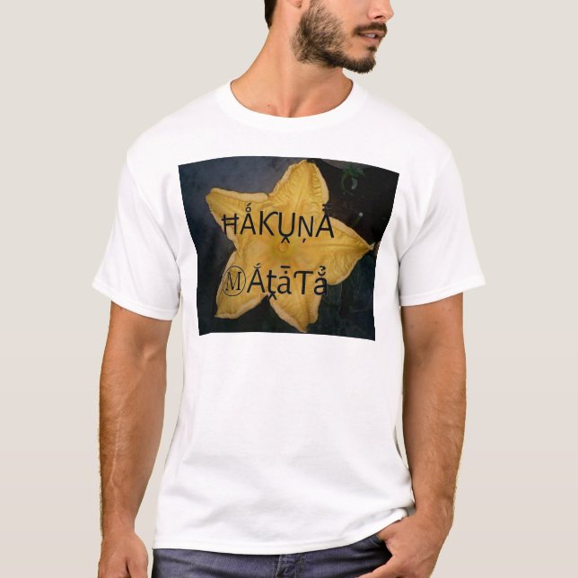 Golden Star Hakuna Matata Art Print T-Shirt (Front)