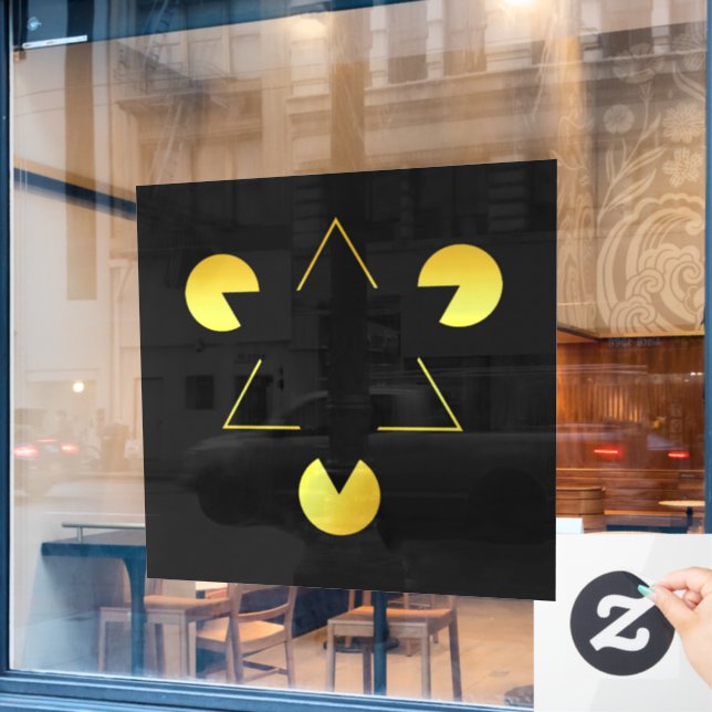 Golden Star illusion Window Cling (Cafe Window)