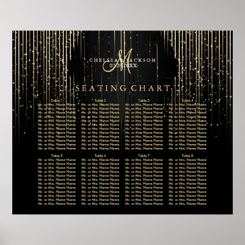 Golden Star Lights and Black _ Seating Chart