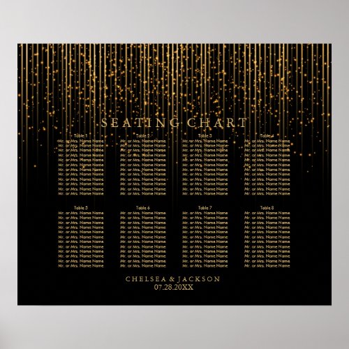 Golden Star Lights and Black _ Seating Chart