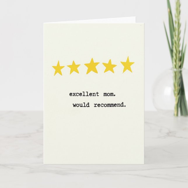Golden Star Mom Praise Card (Front)