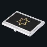 Golden Star of David Business Card Case<br><div class="desc">Golden Star of David

Feel free to add your own words and/or pictures to this item via Zazzle's great customization tools.  This design also available on dozens of other products. Thanks for stopping by! God bless!</div>