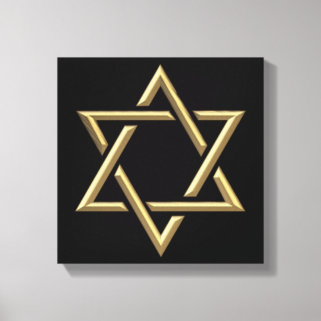 Golden Star of David Canvas Print (Front)