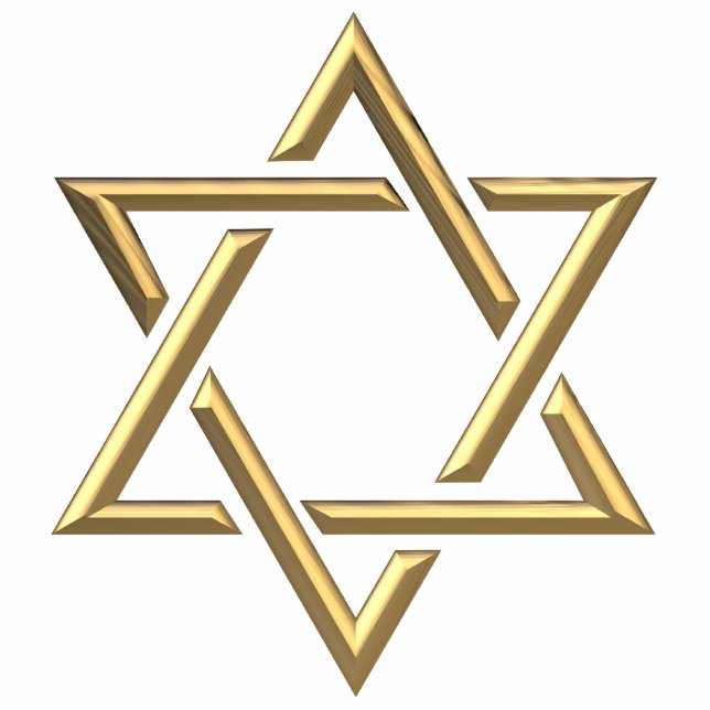 Golden Star of David Cutout (Front)