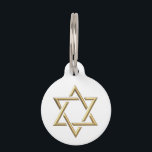 Golden Star of David Pet Name Tag<br><div class="desc">Golden Star of David

Feel free to add your own words and/or pictures to this item via Zazzle's great customization tools.  This design also available on dozens of other products. Thanks for stopping by! God bless!</div>