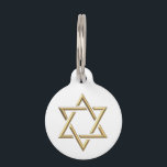 Golden Star of David Pet Name Tag<br><div class="desc">Golden Star of David

Feel free to add your own words and/or pictures to this item via Zazzle's great customization tools.  This design also available on dozens of other products. Thanks for stopping by! God bless!</div>