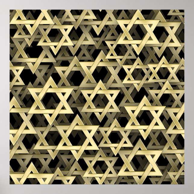 Golden Star Of David Poster (Front)