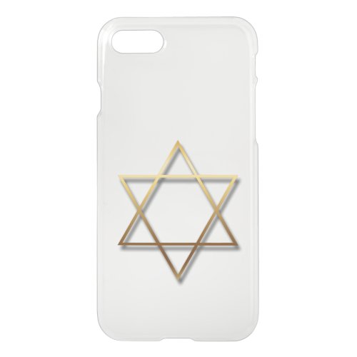 Golden Star of David with shadow Iphone case 1