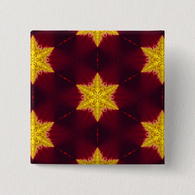 Golden Star Pinback Button (Front)