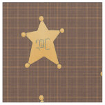 Golden Star Sheriff's Badge Fabric