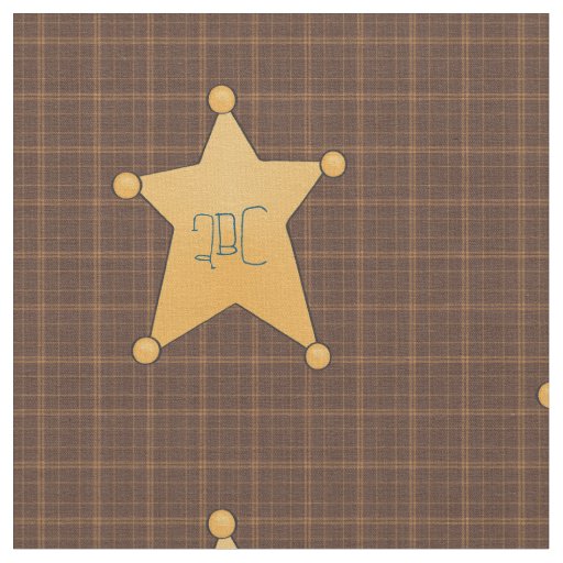 Golden Star Sheriff's Badge Fabric