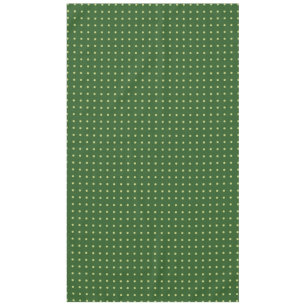 Golden starbursts on holiday green tablecloth