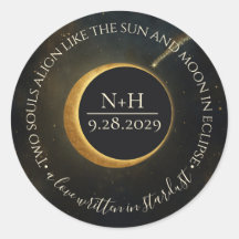 Golden Stardust Eclipse Celestial Wedding 