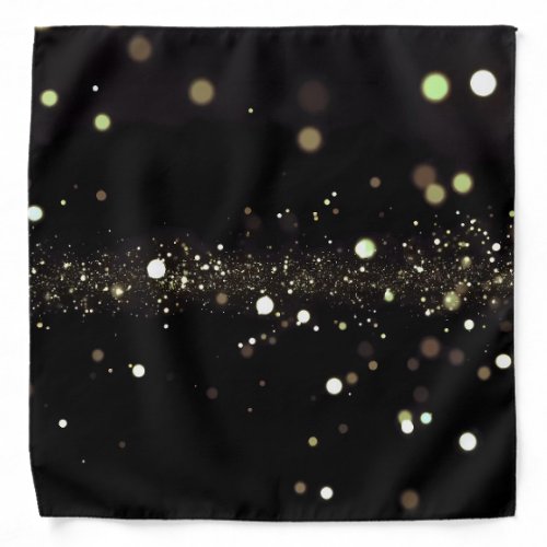 Golden Stardust in Black Bandana