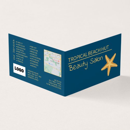 Golden Starfish Beautician Loyalty Card Business Card