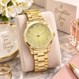 Golden Starlight Elegant Champagne Gold Celestial Watch