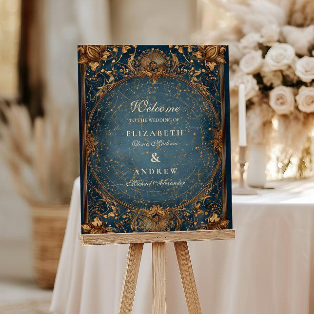 Golden Starry Night Wedding Foam Board (Creator Uploaded)